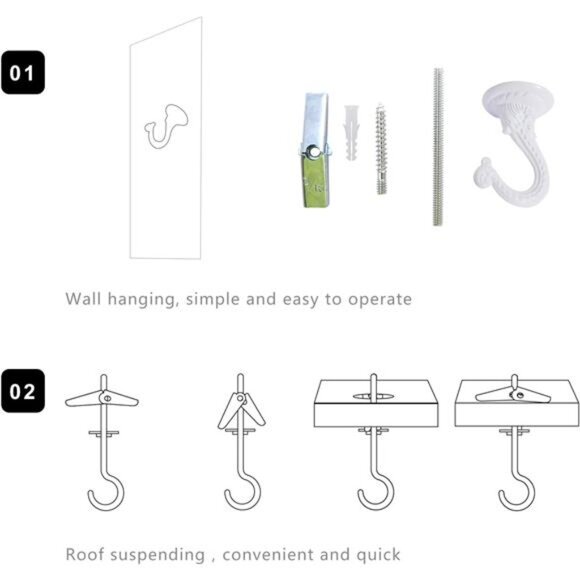 Stuffed Animal Net or Hammock Macrame Toy Display- 6.5ft H,One Hook! - Picture 6 of 7